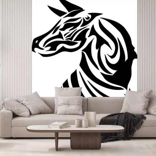 Sticker zebra hoofd