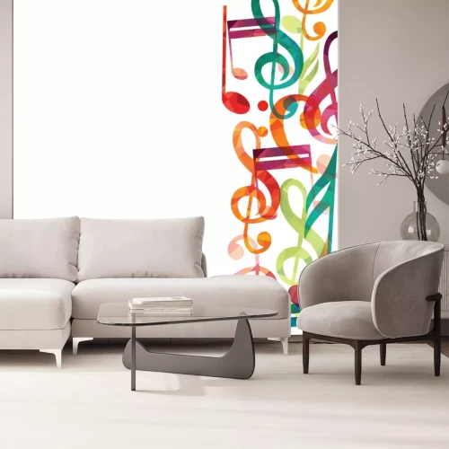 Sticker Muziek achtergrond. vector illustratie