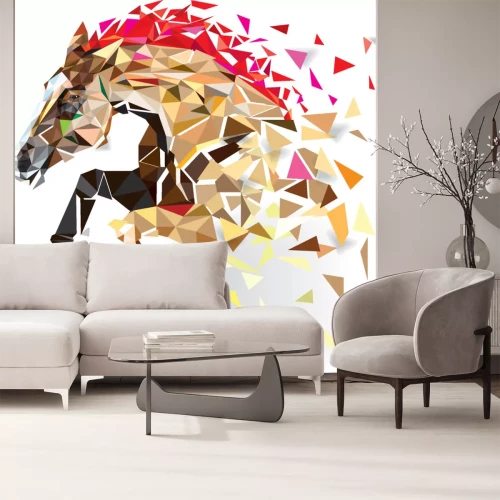 Sticker Geometrisch paardenhoofd