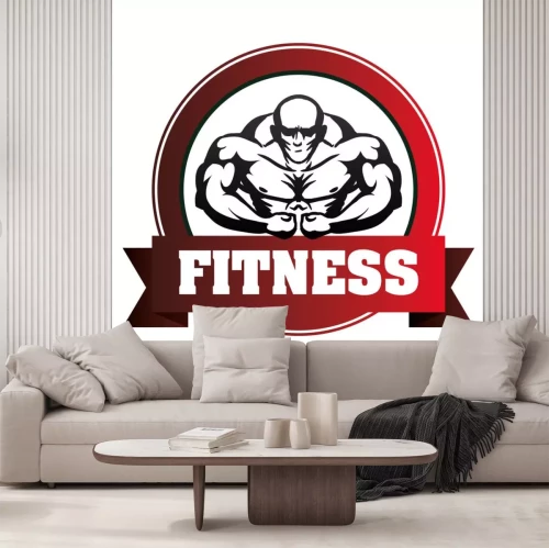 Sticker Gym en fitness iconen ontwerp