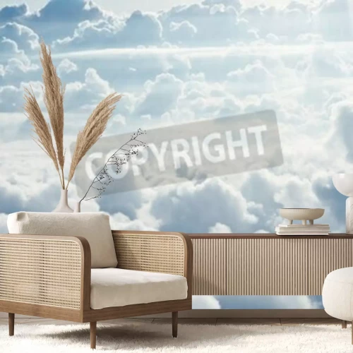 Fotobehang 3D lucht met vogelperspectief