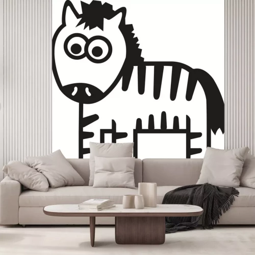Sticker Zebra cartoon funny