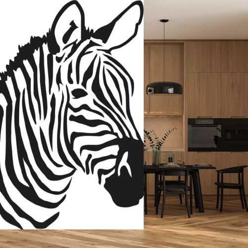 Sticker zebra hoofd