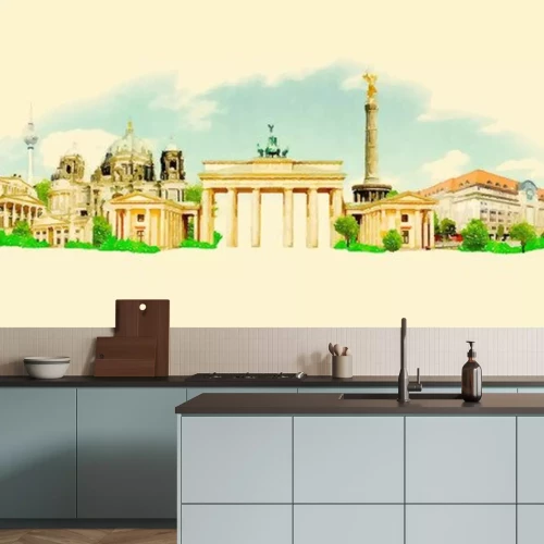 Sticker vector aquarel BERLIN stad illustratie