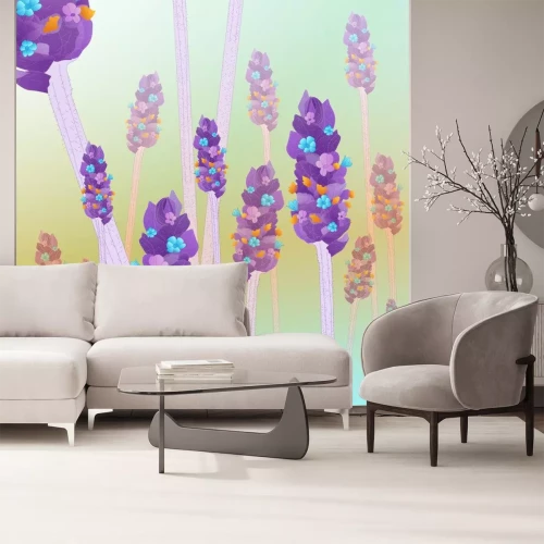 Sticker Lavendel in kleurenillustratie