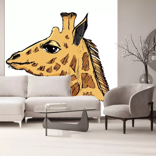 Sticker giraffe, illustratie van het wild, dierentuin, het wild, dier van Afri