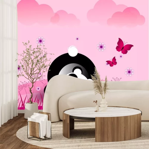 Sticker Romantische panda