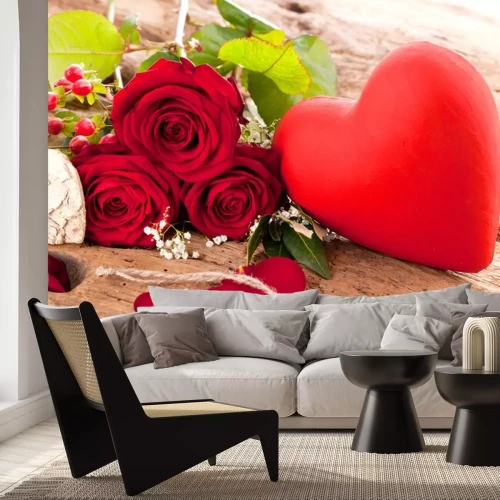 Sticker Een boeket rozen voor Valentijnsdag