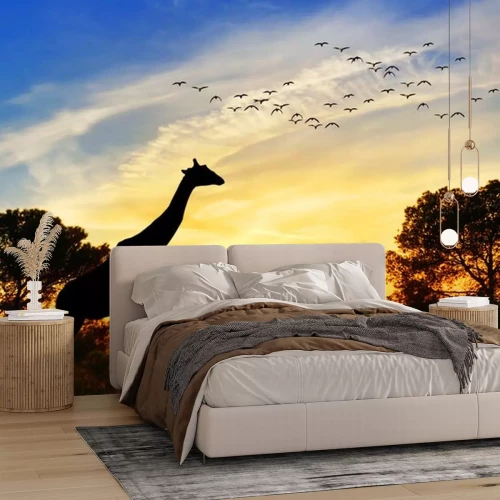 Sticker Jirafa en el paisaje