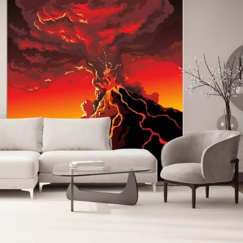 Sticker Vulkaanuitbarsting