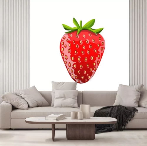 Sticker Strawberry illustratie. Geïsoleerde beeld. Vector