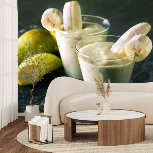 Sticker Bananen in de vorm van gezonde cocktails