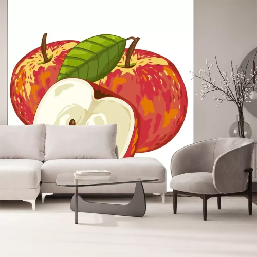 Sticker Rode appel op moderne graphics