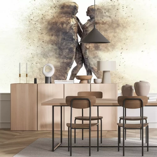 Sticker stone paar uiteenvallende