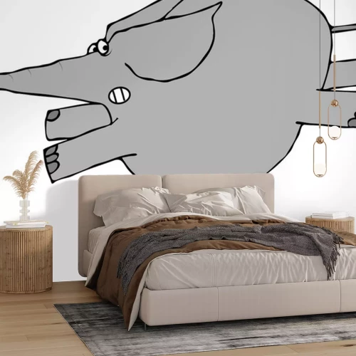 Sticker Elephant Running Scared
