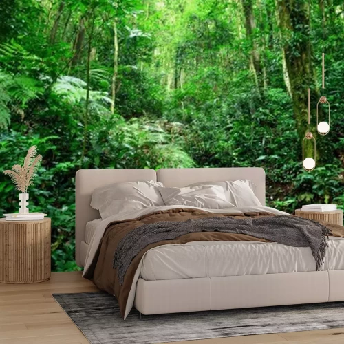 Fotobehang Dichte groene jungle