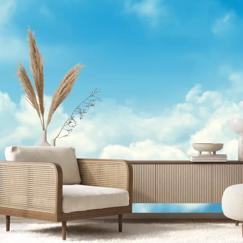 Fotobehang Lucht met lichte wolken