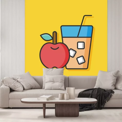 Sticker sap drinken vector icon