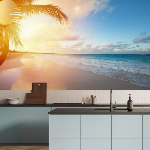 Fotobehang Paradijslijk uitzicht op een tropisch strand