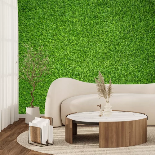 Fotobehang Kunstmatig groen gras