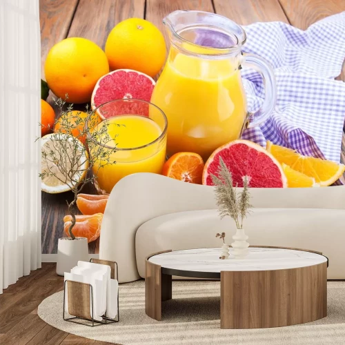 Sticker Vers sap van citrusvruchten