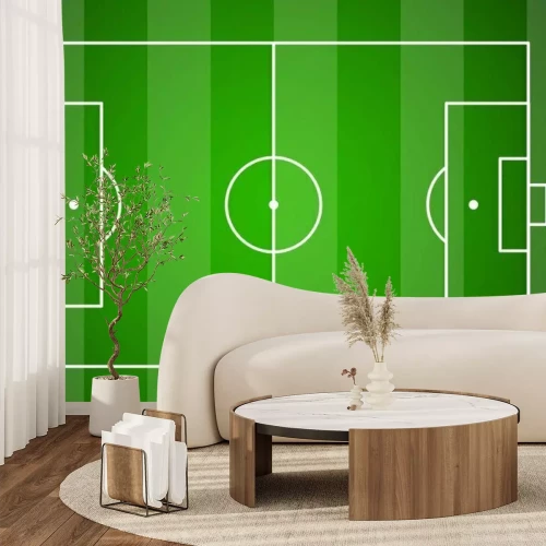 Fotobehang Voetbalveld