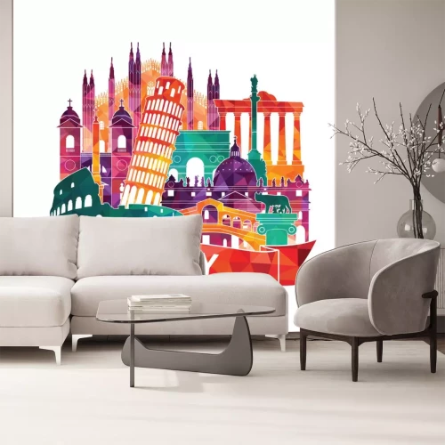 Sticker Italië. vector illustratie