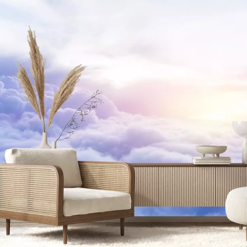Fotobehang Lucht met pastelkleurige wolken