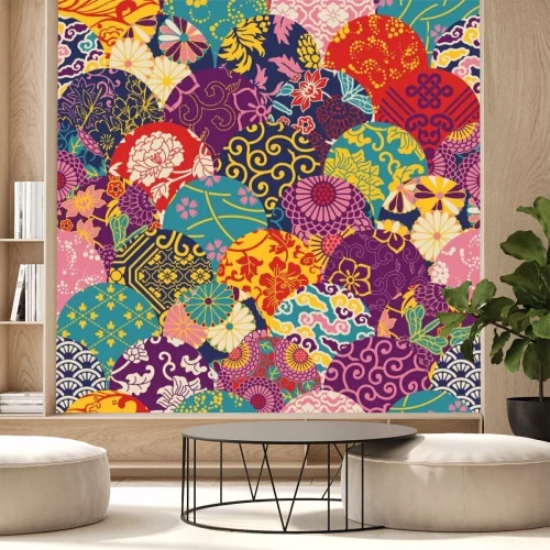 Fotobehang Patchwork oosterse stijl patroon