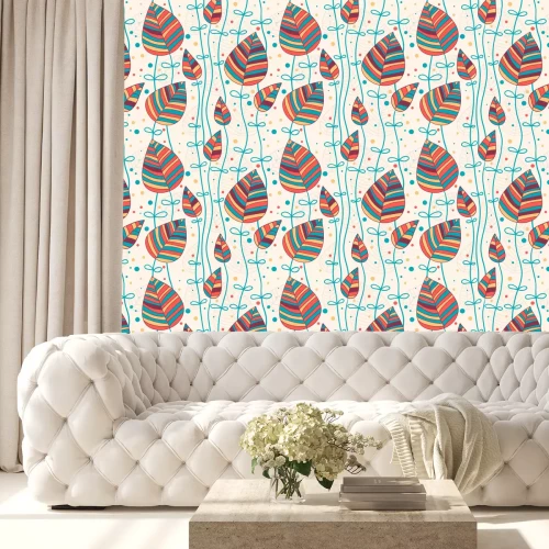 Behang Bloemen naadloos patroon