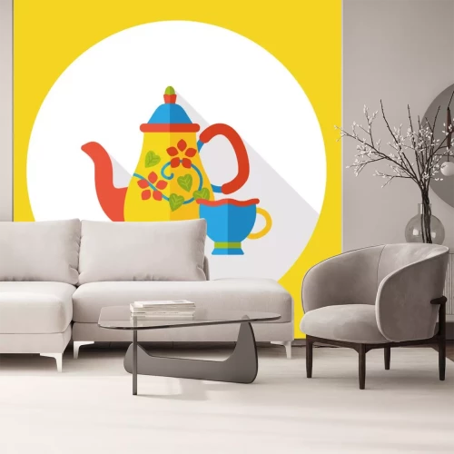 Sticker hete thee flat icon