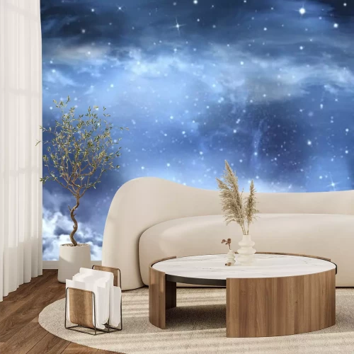 Fotobehang Sterrenhemel met wolken