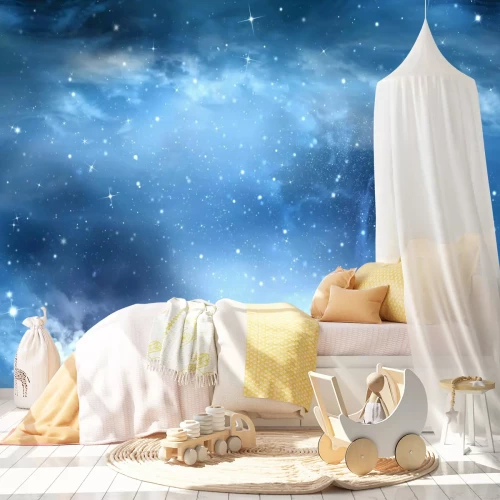 Fotobehang Sterrenhemel met wolken