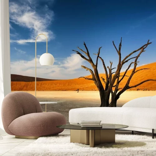 Fotobehang Dode bomen in de woestijn