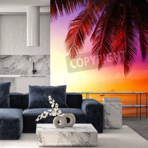 Fotobehang Vakantie met zonsondergang