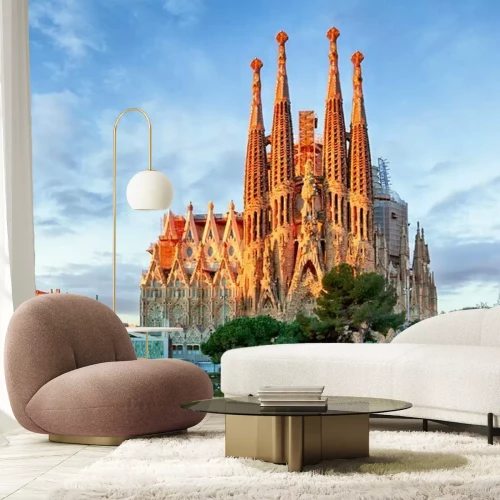 Fotobehang Sagrada Família in Barcelona