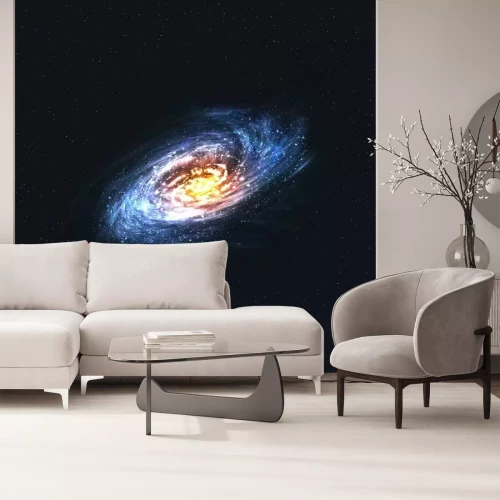 Fotobehang Een kleurrijk spiraalstelsel in de ruimte