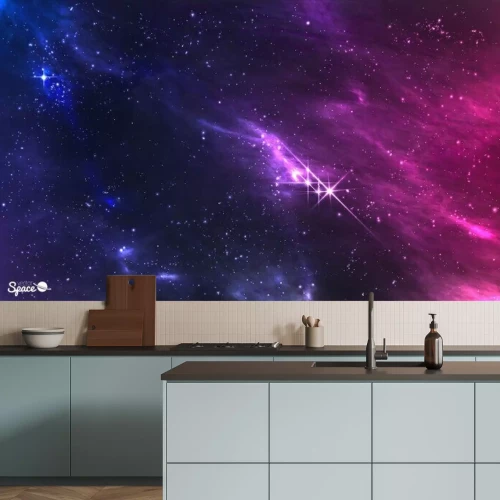 Fotobehang Sterren in de kleurrijke ruimte