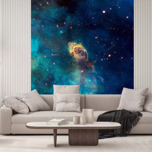 Fotobehang Kleurrijke nevel in de ruimte