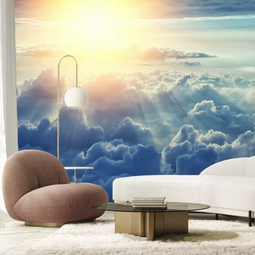 Fotobehang Lucht met veelkleurige wolken