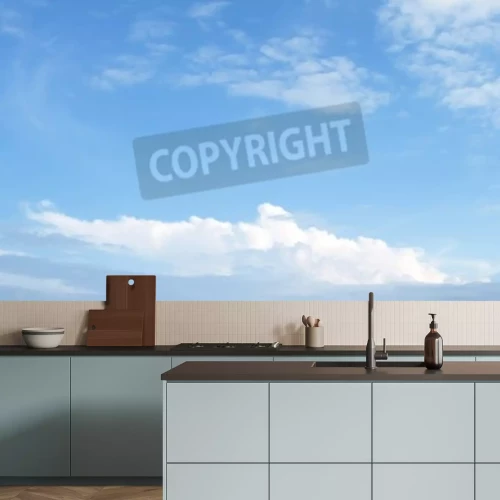 Fotobehang Stapelwolken in de lucht