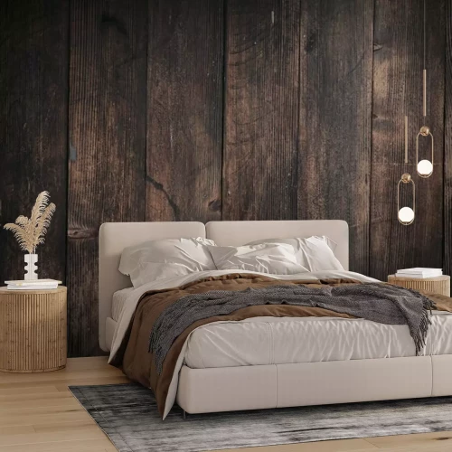 Fotobehang Oud donker parket