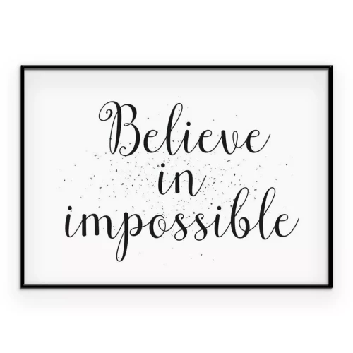 Poster Kalligrafische inscriptie: Geloof in het onmogelijke