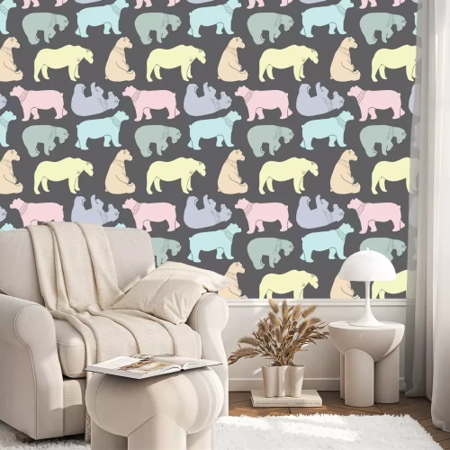 Behang Beren patroon in vector