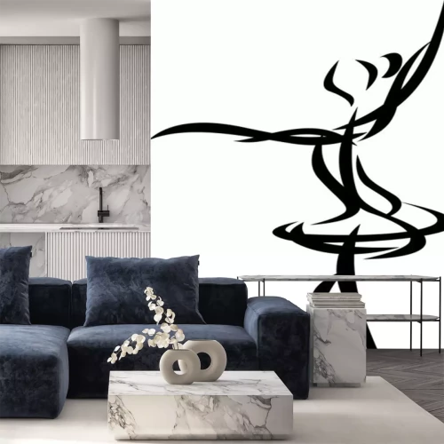 Sticker Abstract ballet silhouet dansen
