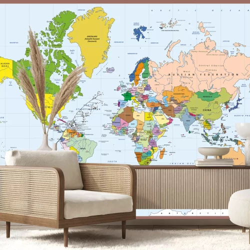 Fotobehang Politieke wereldkaart