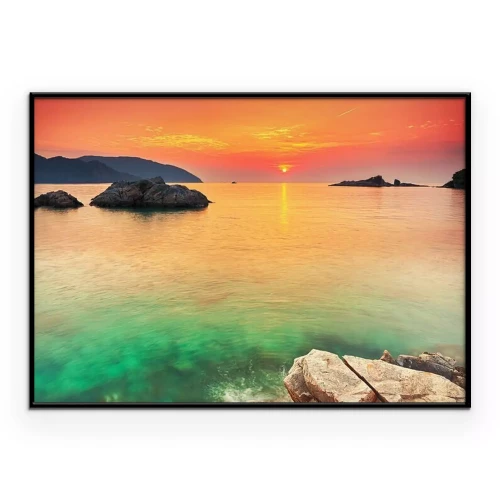 Poster Zonsondergang boven de Vietnamese archipel Con Dao.