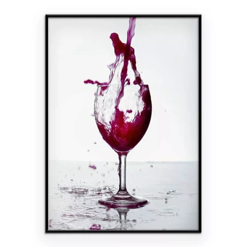 Poster Rode wijn in een glas
