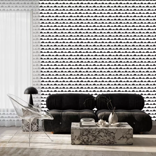 Behang Bergthema in abstractie