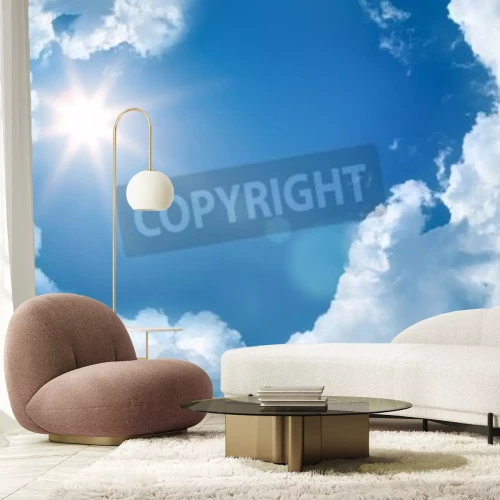 Fotobehang 3D lucht en zon